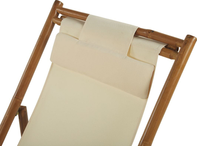Set shezllonesh kopshti Beliani ATRANI, bambu, palosëse, bezhë