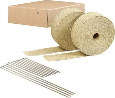 Shirit termik shkarkimi DEI, set 2x 5cm x 15m, me lidhëse çeliku, ngjyrë tan