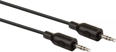 Kabllo audio Philips SWA2529W/10, Jack 3.5mm në Jack 3.5mm, 1.5m, e zezë