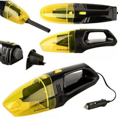 Fshesë dore për makinë Dunlop, 12V, 60W, e zezë me të verdhë
