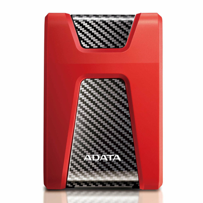 Disk i jashtëm ADATA HD650, 2TB, USB 3.2, i zi me të kuqe