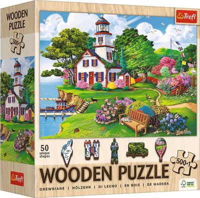 Puzzle druri Trefl Wooden Puzzle Summer Oasis, 500 copë, shumëngjyrësh