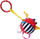 Varëse për bebe Hencz Toys 931, top 9 cm, e kuqe / e zezë