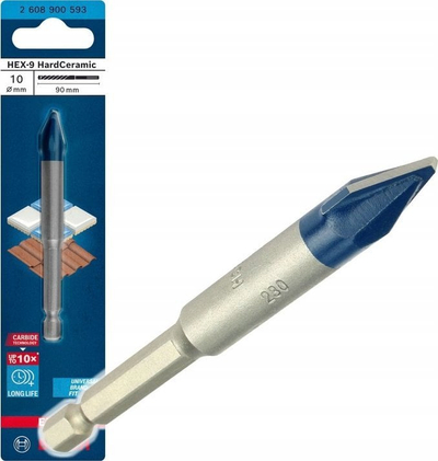 Freze Bosch EXPERT HEX-9 Hard Ceramics për qeramikë, porcelan dhe qelq, me majë karbidi