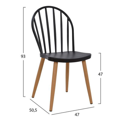 Set tavolina me karrige 5-pjesësh HM11025.02, zezë