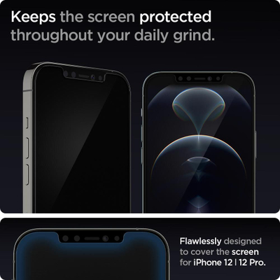 Xham mbrojtës Spigen Glass.Tr Ez Fit 2-Pack, për iPhone 12 /iPhone 12 Pro