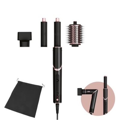 Tharëse flokësh Shark FlexStyle HD424EU, 3 në 1, 3 aksesorë, e zezë Rose Gold
