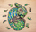 Puzzle druri EWAEco-Wood-Art Chameleon, 111 copa, shumëngjyrësh