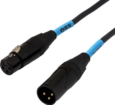 Kabllo audio SSQ XX2, XLR mashkull me XLR femër, 2m, e zezë