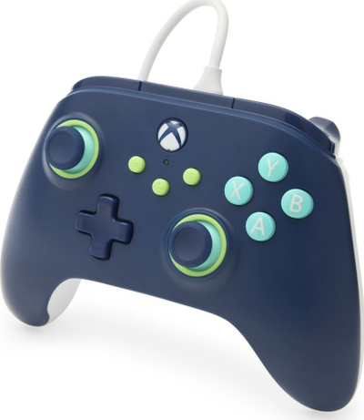 Gamepad PowerA me kabllo për Xbox Series X|S, USB, 3 m, blu Mariner