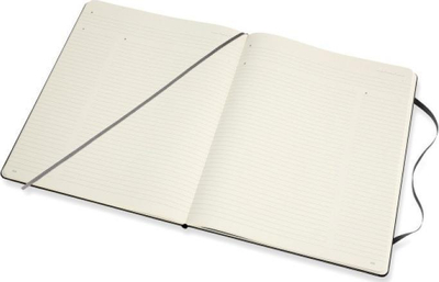 Fletore Moleskine Pro Collection, format 8.5" x 11", me vija, kapak i fortë, e zezë