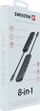 HUB USB C Swissten 8 in 1, HDMI 4K, LAN RJ45, gri alumini