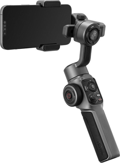 Gimbal për telefon Zhiyun Smooth 5S Combo, 3 aksesh, me dritë LED, gri