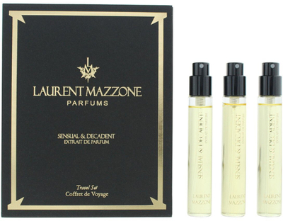 Set parfum Laurent Mazzone Sensual &amp; Decadent Extrait de Parfum, travel set, 3x15ml