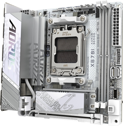 Pllakë amë Gigabyte X870I Aorus Pro Ice, Mini ITX, DDR5, e bardhë