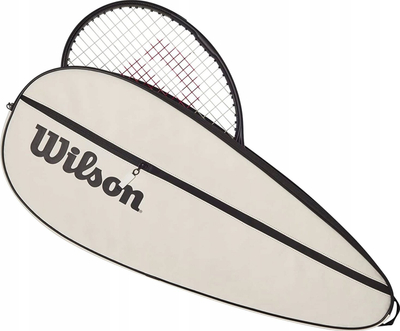 Mbulesë rakete tenisi Wilson Premium, me rrip krahut, xhep me zinxhir, bezhë