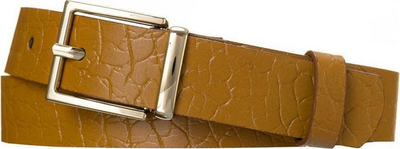 Rrip femrash Rovicky lëkurë natyrale, 90cm, 2.3cm, ngjyrë camel