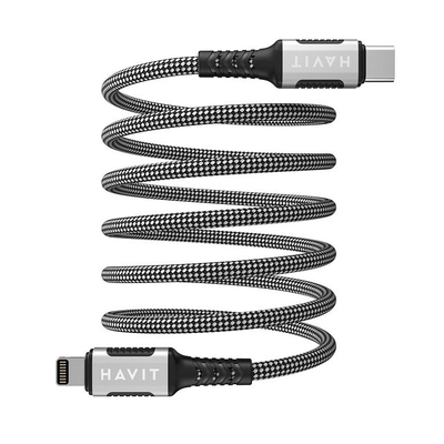Магнетски кабел Havit Type C во Lightning, 1m, црн