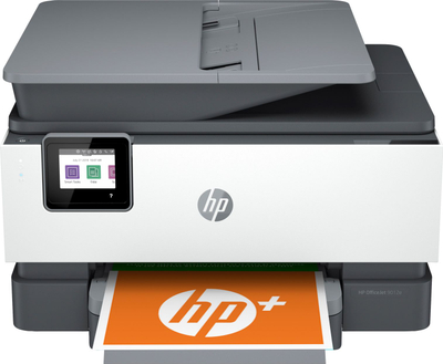 Printer gjithçka‑në‑një HP OfficeJet Pro 9012e, inkjet me ngjyra, WiFi, gri me të bardhë