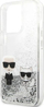 Kapak telefoni Karl Lagerfeld KLHCP13LGKCS, për iPhone 13 Pro, Liquid Glitter, argjendtë