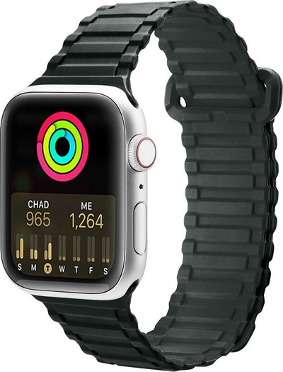 Rrip ore Dux Ducis Strap Armor Version për Apple Watch, silikon magnetik, 49 45 44 42mm, jeshil