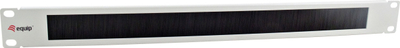 Panel furçash për rack Equip, 19", gri e hapur