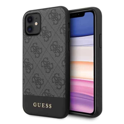 Mbulesë telefoni Guess 4G Stripe për iPhone 11, gri