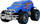Set lodrash MEGA CREATIVE 498670, xhip terreni me rimorkio, makinë sportive, blu dhe jeshile