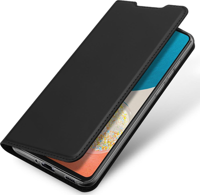 Këse me kapak Dux Ducis Skin Pro për Samsung Galaxy A73, lëkurë eko, me stand, e zezë