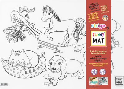 Mbulesë vizatimi Funny Mat Pets Academy, e ripërdorshme, për kalamaj