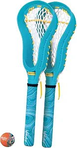 Set lojë uji Waboba Mini Lacrosse, 2 kije, top kërcyes, blu
