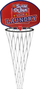 Kosh rrobash Slam Dunk Your Laundry, varës në derë, dizajn basketbolli, i kuq
