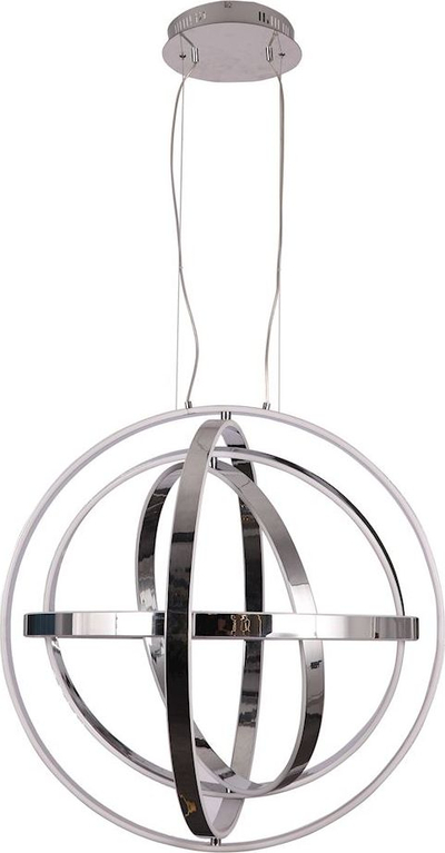 Llambë varëse MiLAGRO Huge LED Sphere Copernicus, 260W, 3000K, krom edhe e bardhë