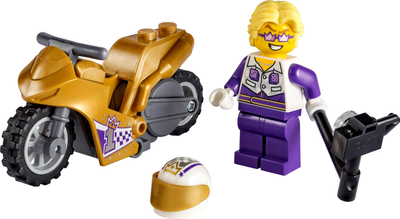 Lojëra ndërtimi LEGO City Stunt Show Motorbike with Camera 60309, motor stunt me flywheel, 5+