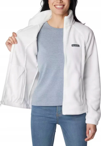 Xhup polar Columbia Benton Springs Full Zip W, për goca, i bardhë