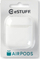 Mbrojtëse silikoni për AirPods eSTUFF, fleksibile, për karikim me kabllo dhe wireless, e bardhë