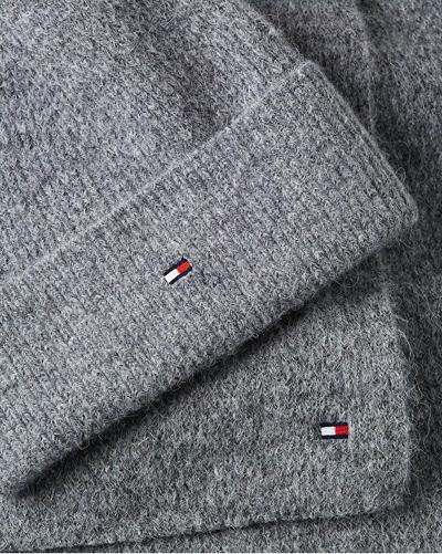 Set Kapele dhe shall për femra Tommy Hilfiger, të hirta