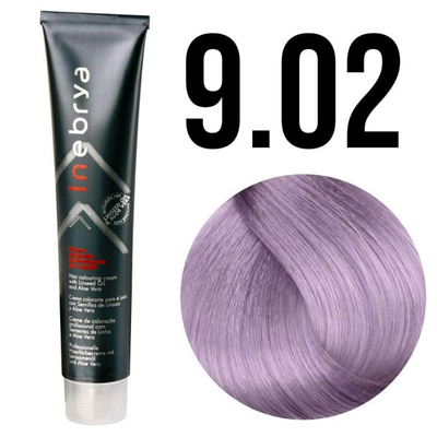 Ngjyrë për flokë Inebrya 9/02, bionde/vjollcë/pastel, 100 ml