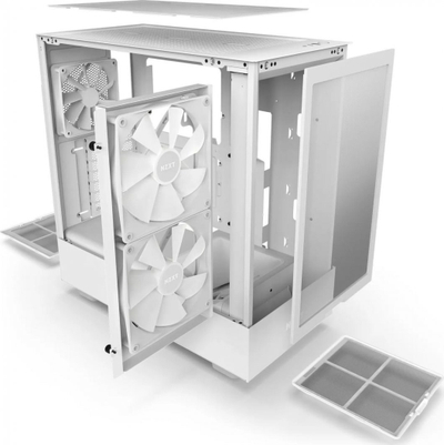 Kasë Nzxt H5 Flow RGB (CC-H51FW-R1), e bardhë