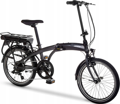 Biçikletë elektrike palosëse Snapp City-E Graphite, motor 250W, rrota 20\", gri grafit