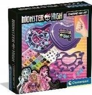 Set kozmetik për thonj Monster High Clementoni, ngjitësa zbukuruese, kuti zemër vjollcë