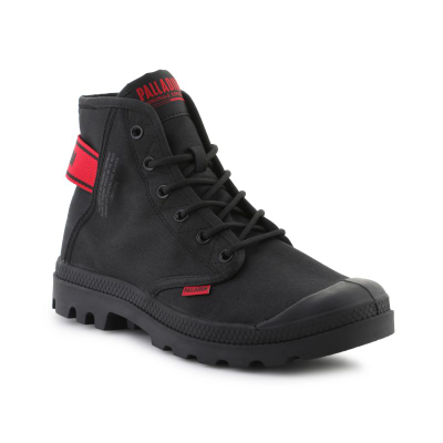 Atlete Palladium Pampa HI Dare II 79514-008, kanavacë, shollë gome, ngjyrë e zezë