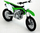 Играчка мотоцикл Вели Кавасаки KX250F, размер 1:10, метал, зелено и бело