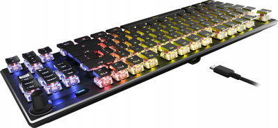 Tastierë gaming Turtle Beach Vulcan Tenkeyless, mekanike lineare, me ndriçim të pasëm, e zezë