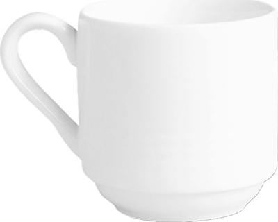 Filxhan porcelani RAK Porcelain Ivoris Rondo BACU20D7, 20 cl, vendoset një mbi tjetrin, bojë fildishi