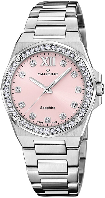 Orë dore për femra Candino Lady Elegance C4751/4, e argjendtë/rozë