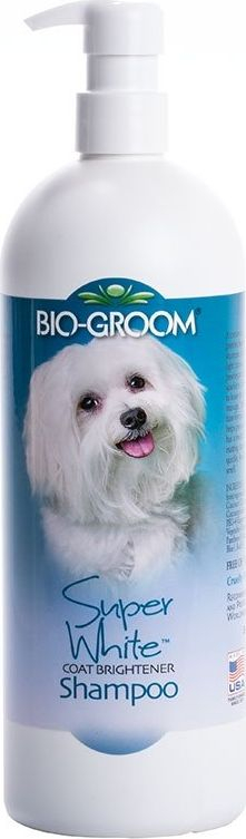 Shampo për qen Bio‑Groom Super White, për qime të bardha, pa parabene