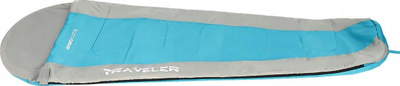 Qese fjetjeje Enero Camp Traveler, 210x80/50cm, model mummy, blu e çelët gri