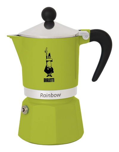 Xhezve Bialetti Rainbow, 6 filxhanë, alumini, e gjelbër