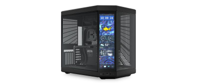 Kasa PC HYTE Y70 Touch Infinite, MIDI Tower, me ekran 14.9", e zezë